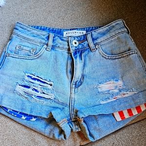 Blue jean shorts